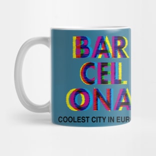 Barcelona Glitch Psychedelic Mug